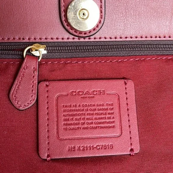 Coach City Tote In Signature Canvas With Heart Petal Print Brown Multi - Picture 8 of 16